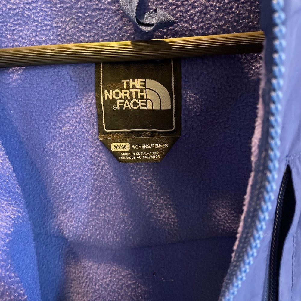 The North Face Hooded Denali Fleece Jacket Womens Size M Royal Blue